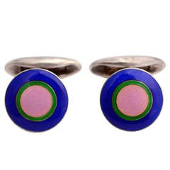 Multicolor Enamel Cufflinks