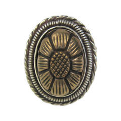 Stephen DWECK sterling silver Floral carved ring 3