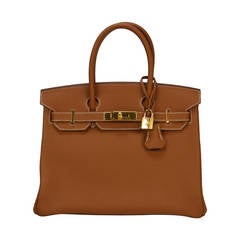 Birkin 30 Gold Togo Leather Gold Hardware