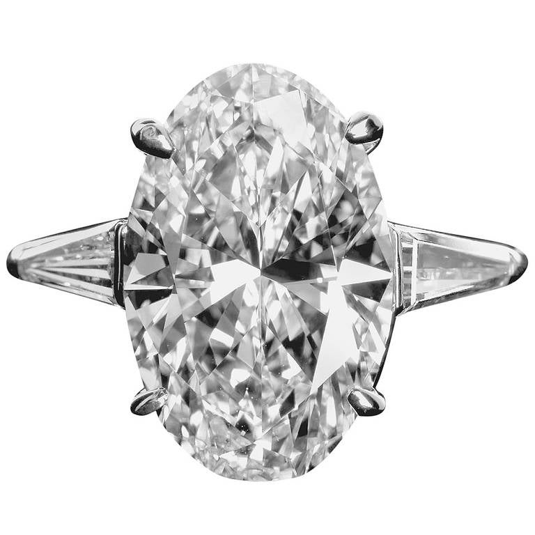 5.65 Carat E/VVS2 Oval Diamond Engagement Ring