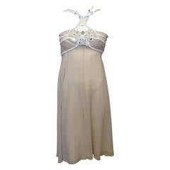 Chloé Beige Dress with Stone Embellishment