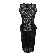 New Pierre Balmain Sleeveless Lace Dress