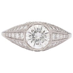 1.04 GIA Cert Diamond Platinum Ring