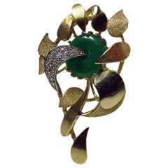 Jade Diamond Gold Flower