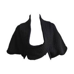 AZZEDINE ALAIA jet black basket weave shrug 2