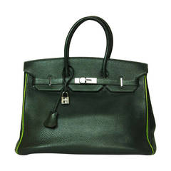 Hermes Birkin 30 Vert Fonce Matte Porosus Crocodile Bag Gold Hardware For  Sale at 1stDibs