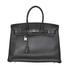 Hermes 2011 Black Togo Leather 35cm Birkin Bag - Like New Condition