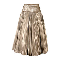 2005 Silver Lamé Alexander McQueen Skirt