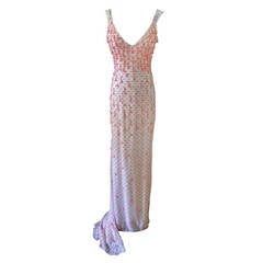 Exquisite Never Worn Beaded Evening Dress by Badgley Mischka Size 4