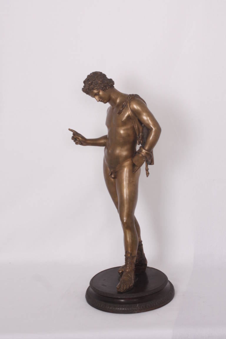 19th century after the antique Neapolitan bronze signed Fono-Art-Lagana Napoli. Italian
