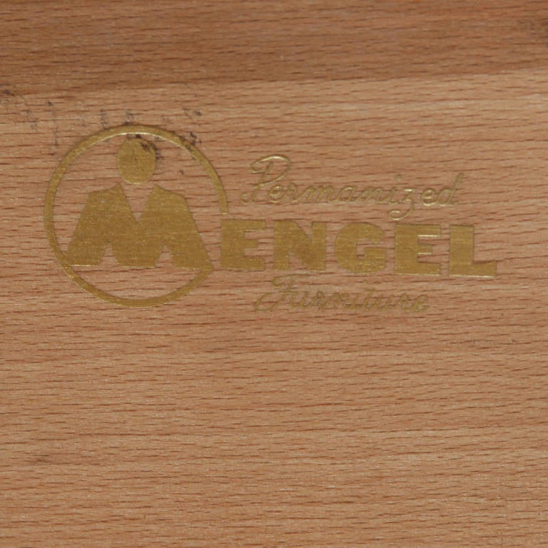 Vintage Ebonized Oak Dresser Set by Mengel In Fair Condition In Los Angeles, CA