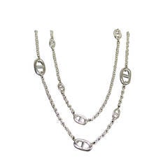 Hermès Silver Necklace "SautoirFarandole"
