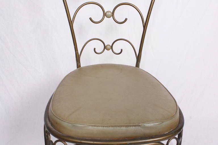 Set of Four Metal Chairs, 1950s, Italian 3