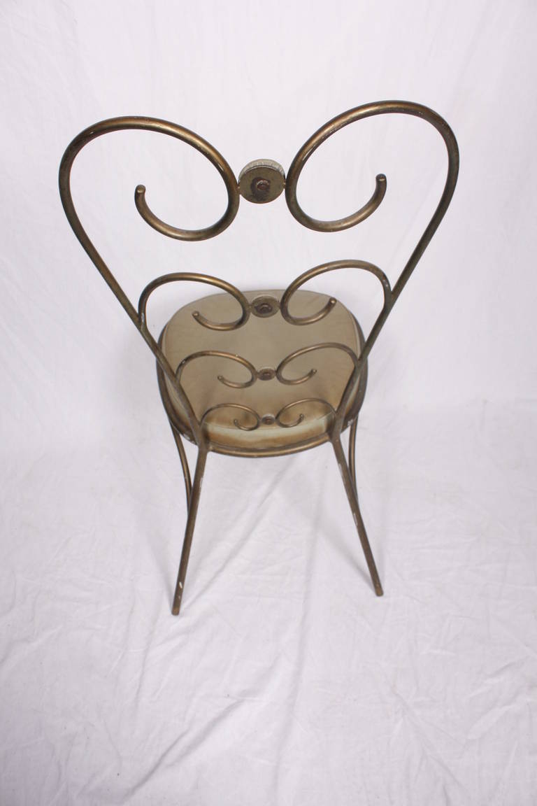 Set of Four Metal Chairs, 1950s, Italian 2