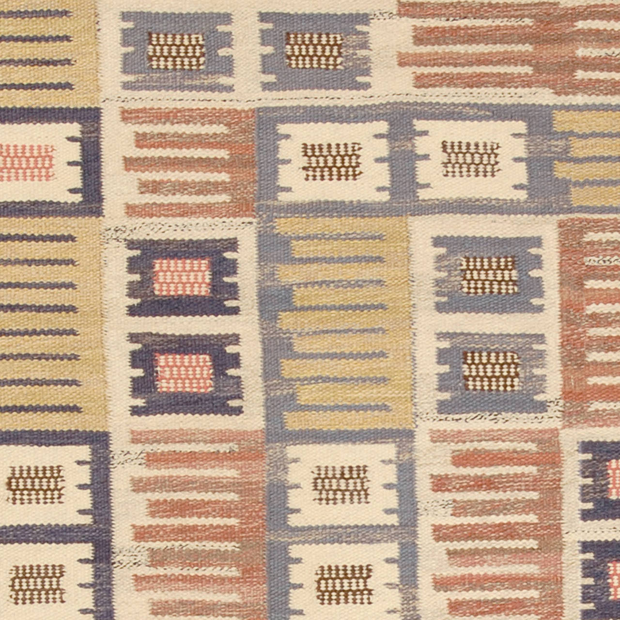 Scandinavian Modern 20th Century Swedish Flat-Weave Carpet by Märta Måås-Fjetterström For Sale