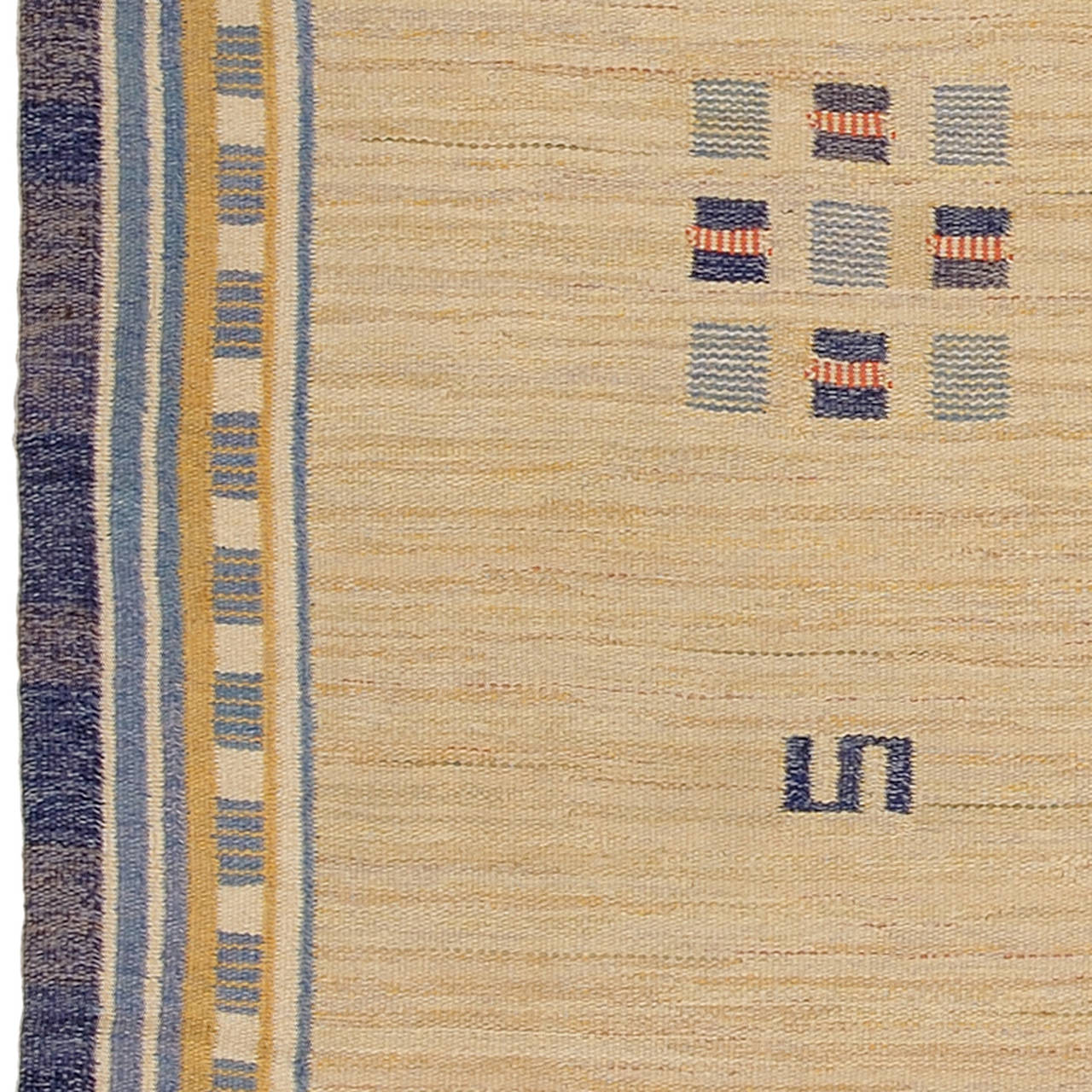 20th Century Swedish Flat-Weave Carpet In Excellent Condition For Sale In New York, NY