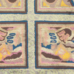 Early 20th Century French Pink and Plum Abstracted Art Deco Carpet