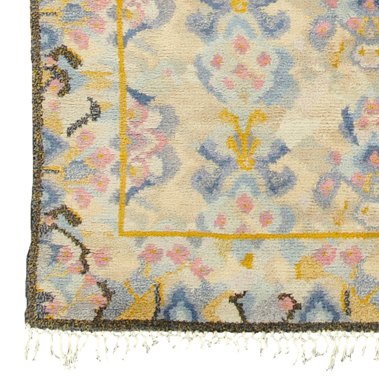 Hand-Knotted Mid 20th Century Swedish Pile Carpet For Sale