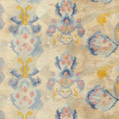 Mid-20th Century Blue and Yellow Stylized Floral Swedish Pile Carpet