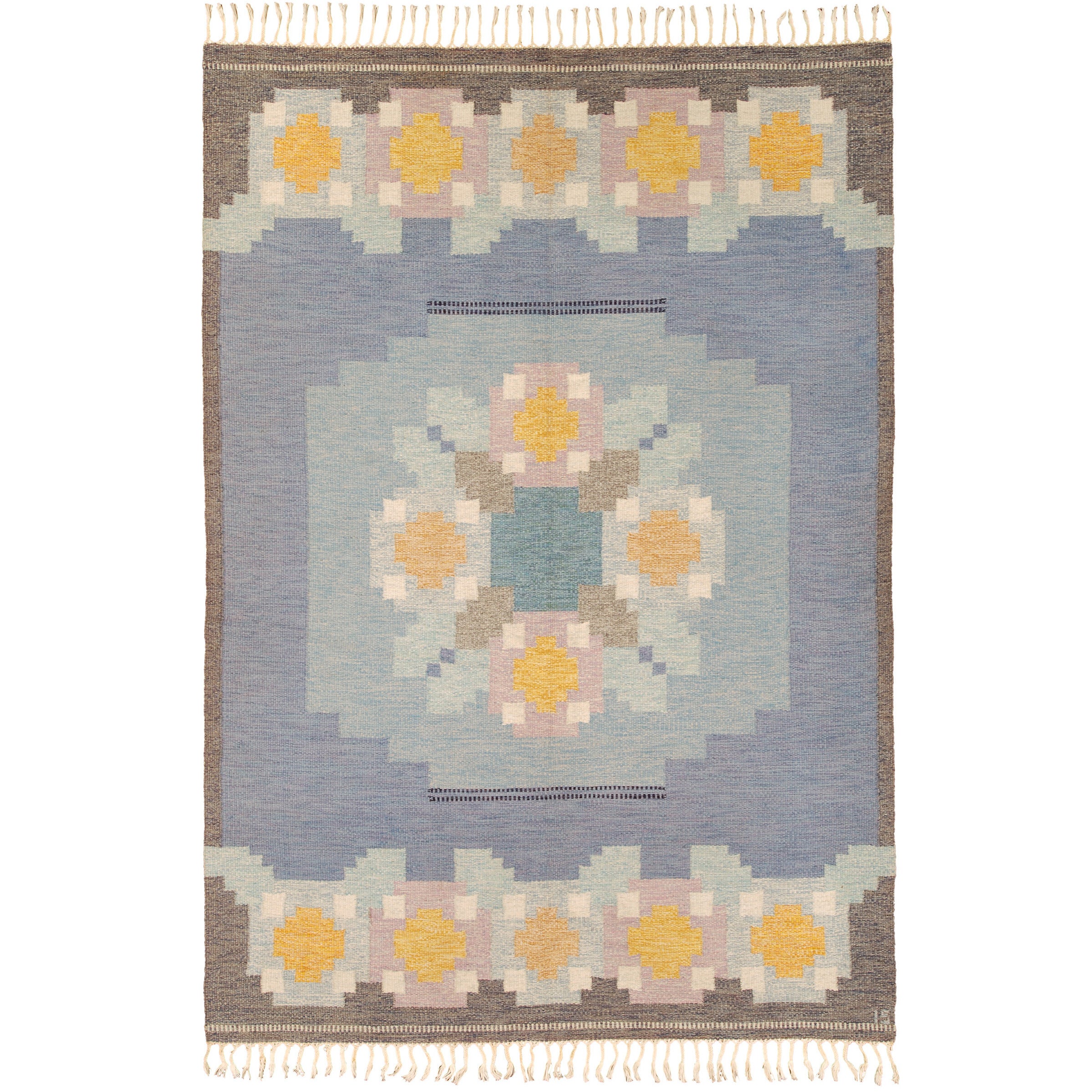 20th Century Swedish Flat-Weave Carpet by Ingegerd Silow