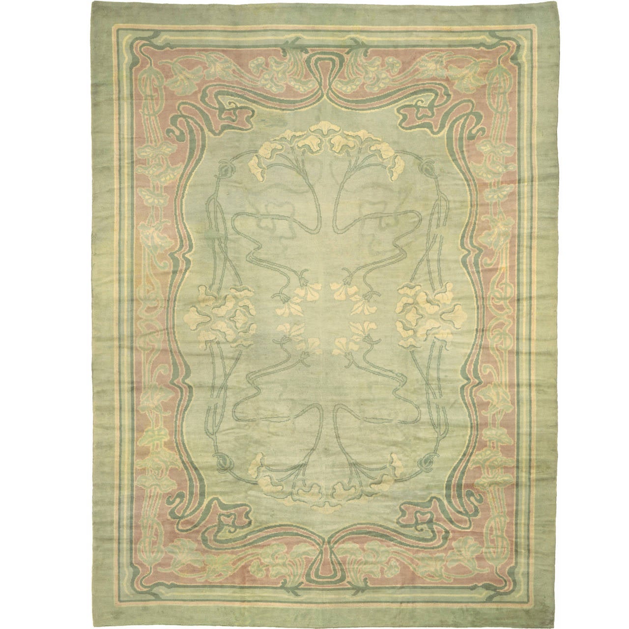 Early 20th Century Viennese Carpet Art Nouveau Period Early 20th Century Viennese Carpet Art Nouveau Period
