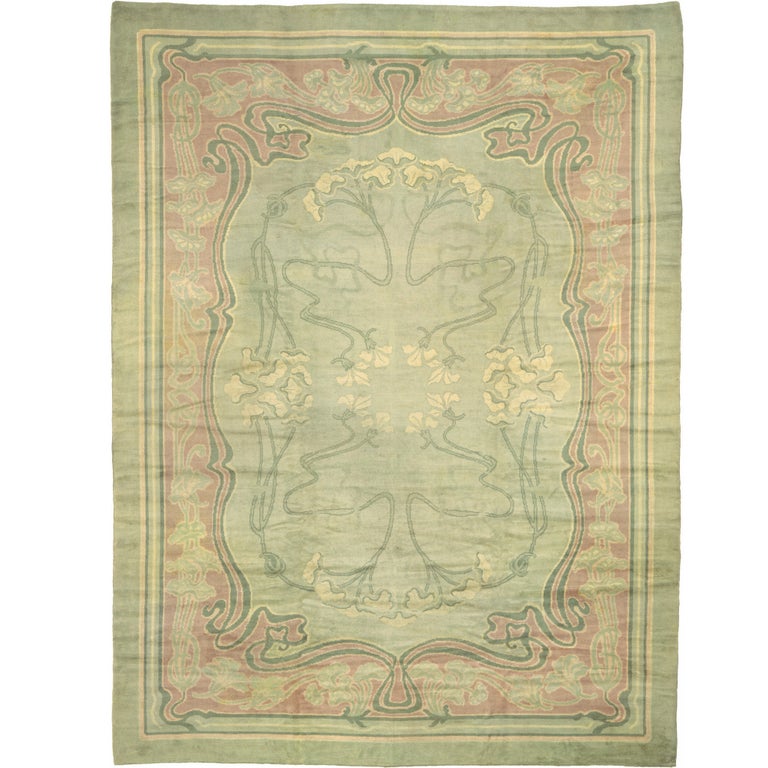 Tapis viennois du début du 20e siècle, période Art nouveau En vente sur  1stDibs | tapis art nouveau