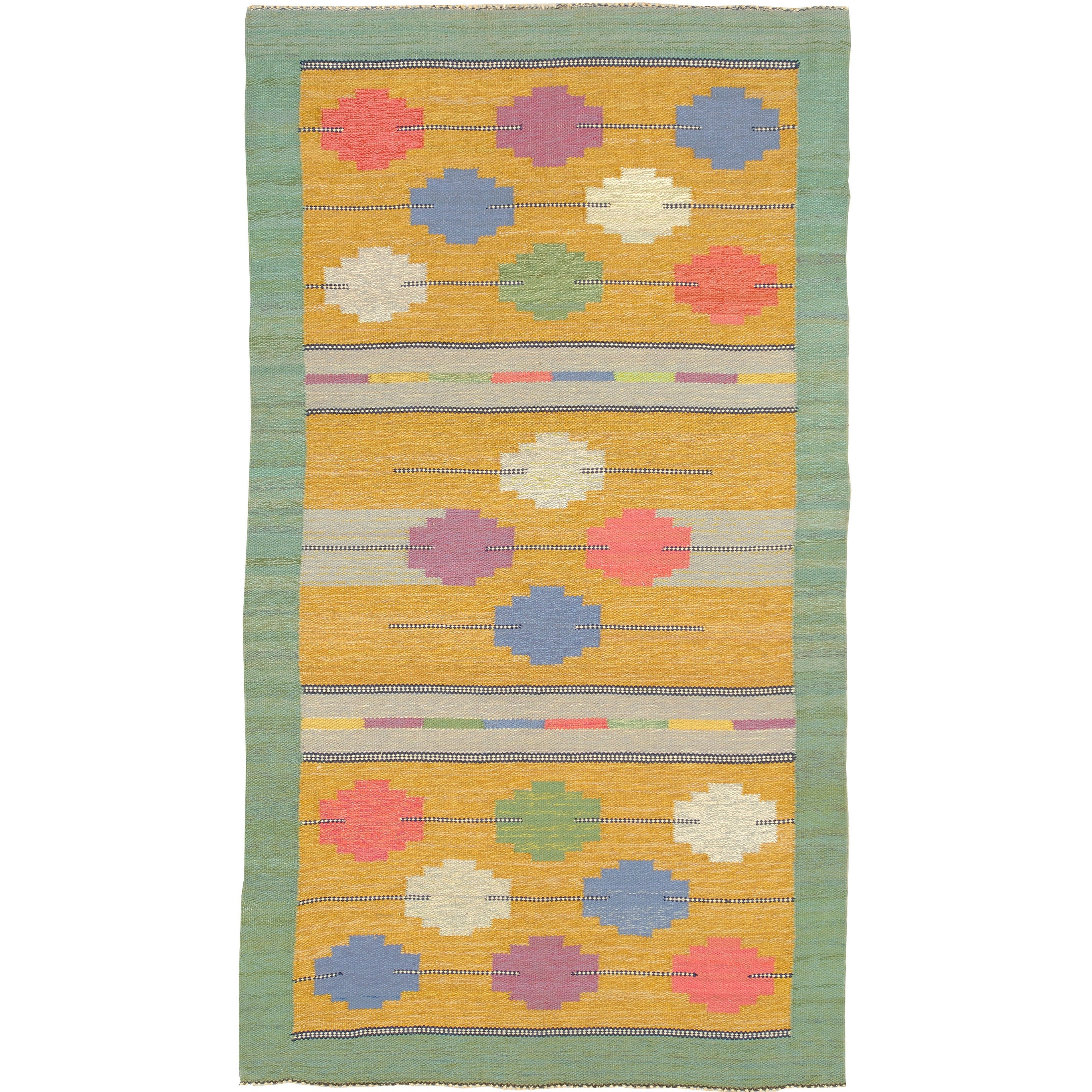 Mid-20th Century Swedish Flat Weave Carpet For Sale