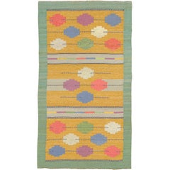 Tapis sudois  tissage plat du milieu du 20e sicle