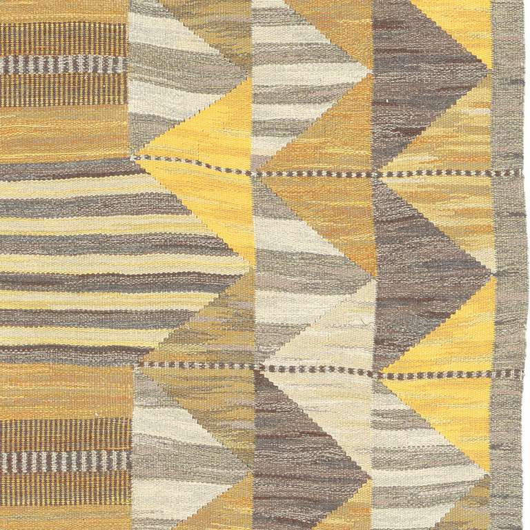 Alfombra sueca vintage de tejido plano en Excelente estado para la venta en New York, NY