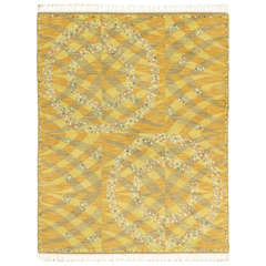 Vintage Swedish Rya Carpet, "Magdalena, Gul" 10