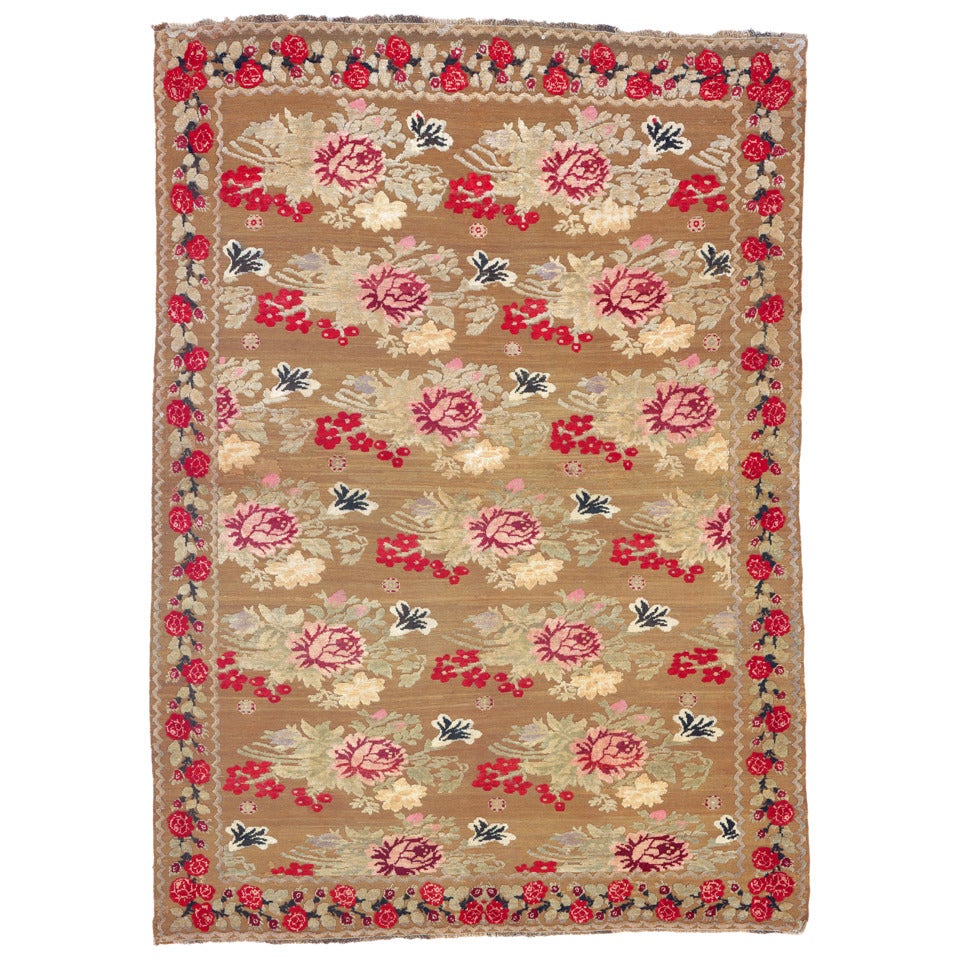 Late 19th Century Ukrainian Pile Carpet For Sale