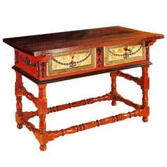 17th Century Spanish Decorated Center Console Table