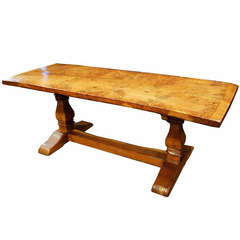 Antique 18th Century Burr Elm Farm Table Console