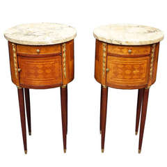 Pair of 19th Century French Parquetry Night Stands