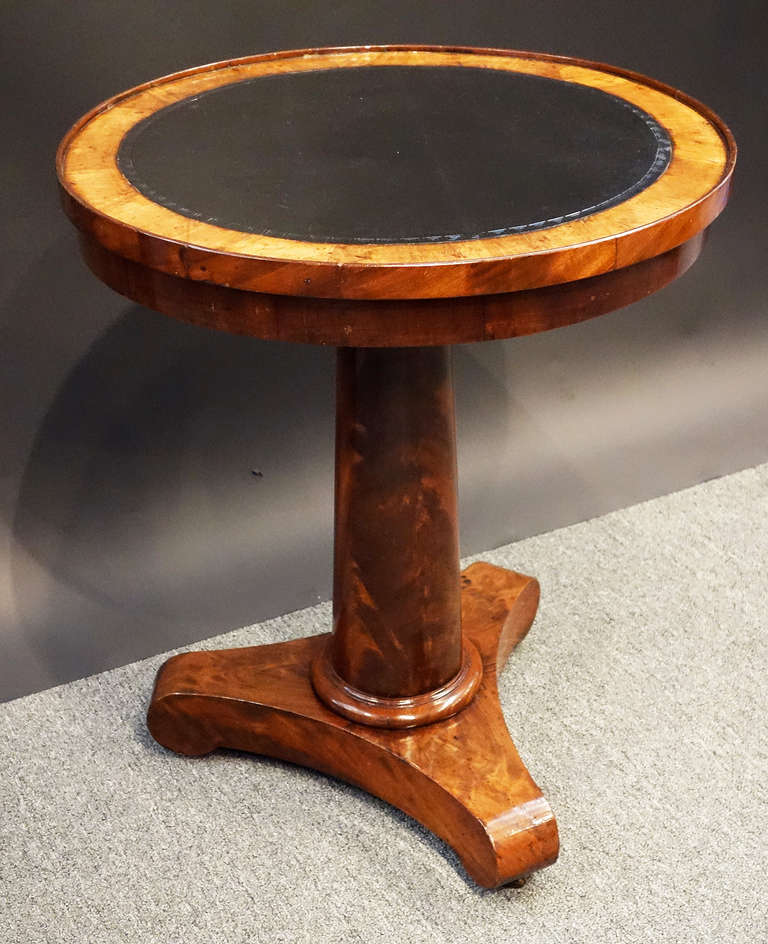 19th Century Mahogany Library Game Table Reversible with Leather and Felt
