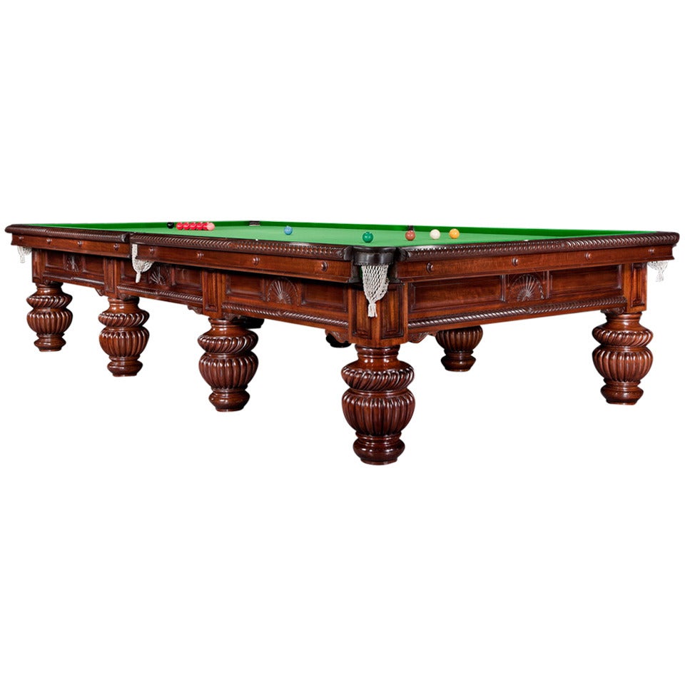 Billiard snooker pool table victorian decorative mahogany london  england   For Sale