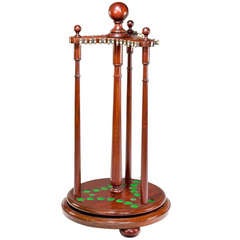 A Mahogany Revolving Billiard, Snooker or Pool Cue Carousel, circa 1890