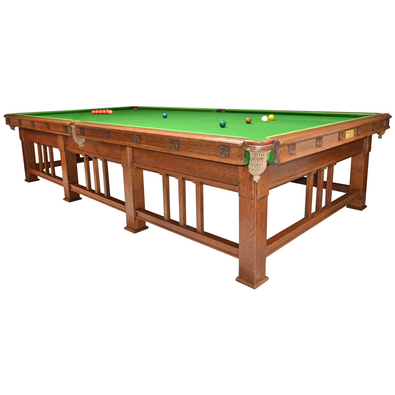 Arts & Crafts Billiard or Snooker Table Designed by Frank Brangwyn