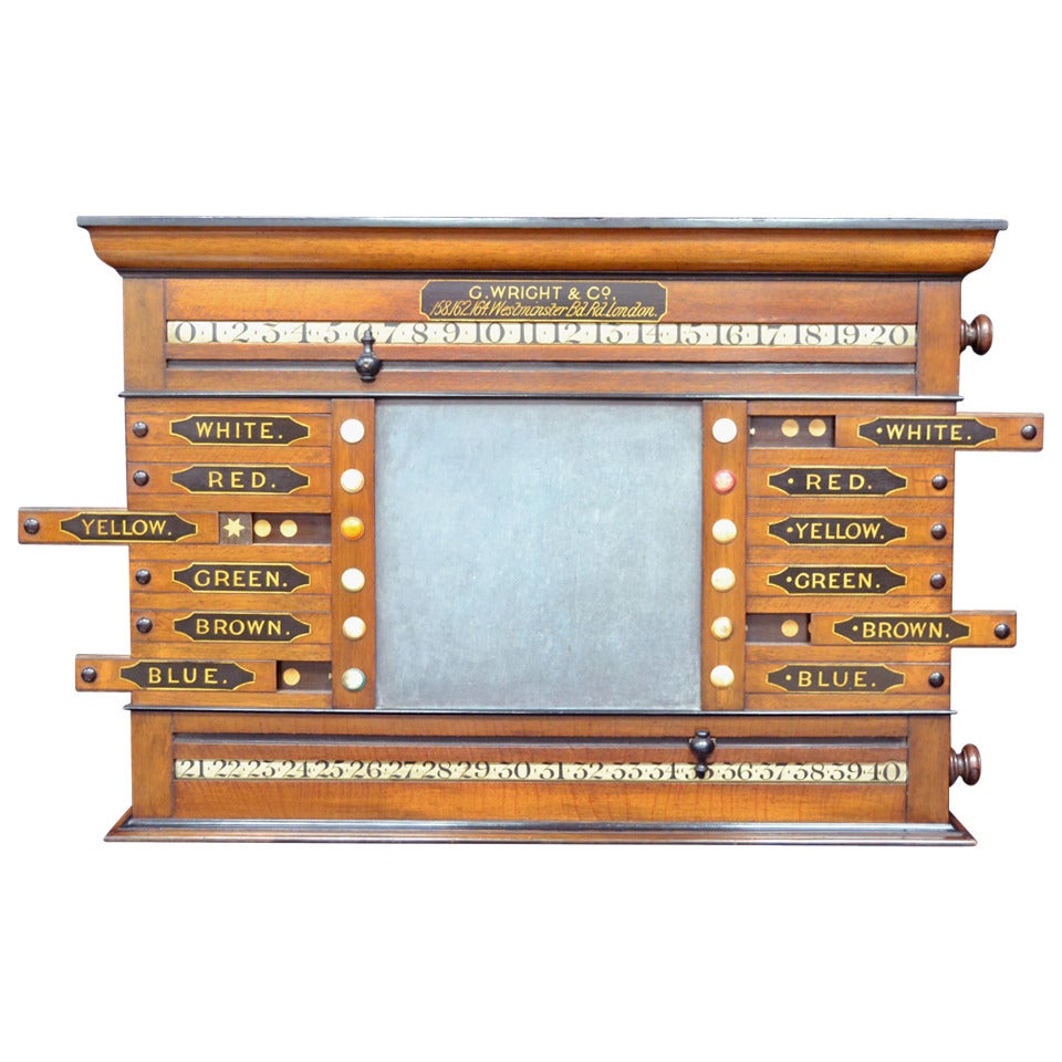 Billiards Table Scoring Cabinet