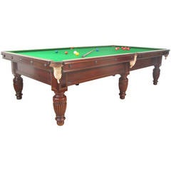 Used Victorian Three-Quarter Size English Billiard Table
