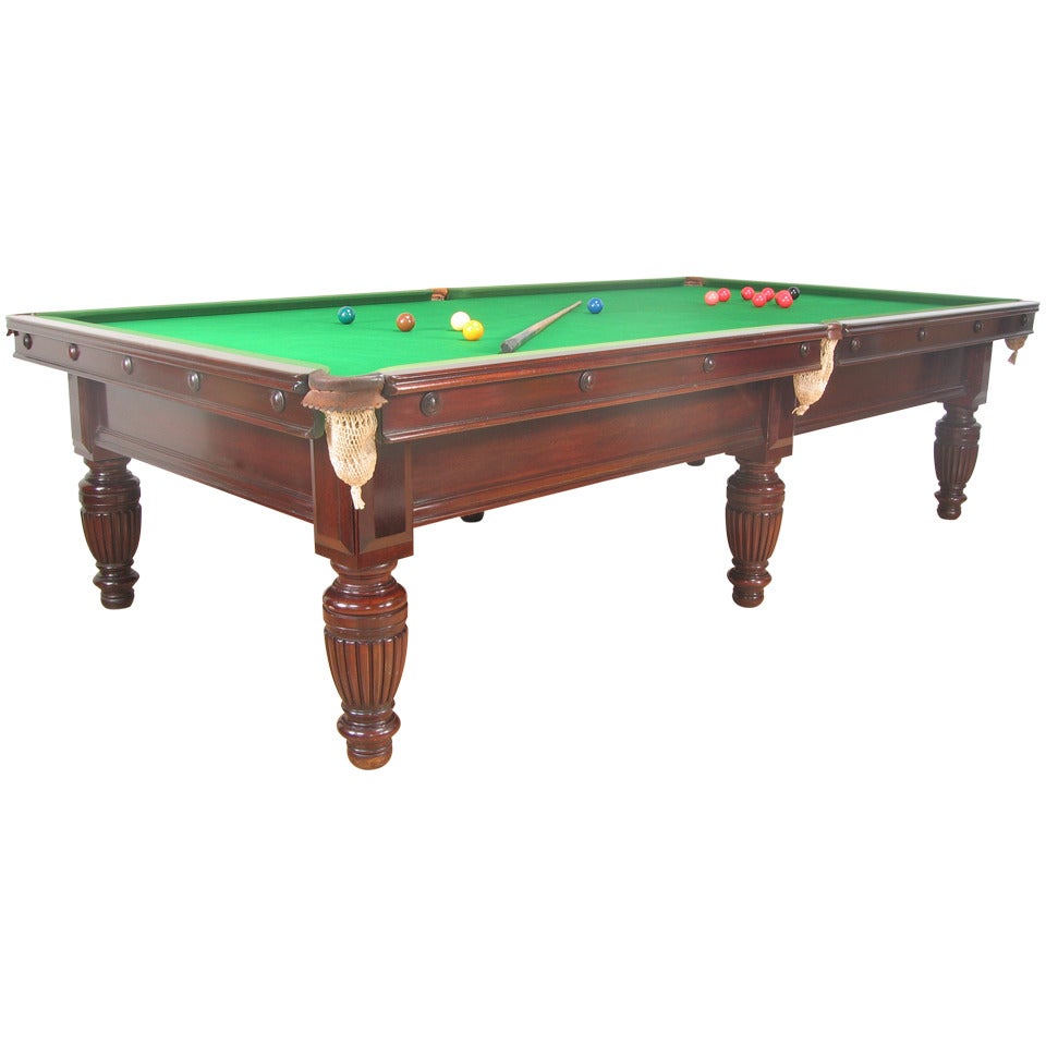 Victorian Three-Quarter Size English Billiard Table