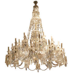 19th Century Impressive 30 arms Baccarat Crystal Chandelier