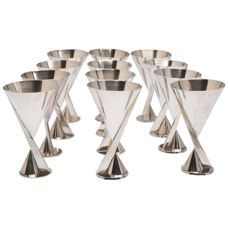 Set of 12 Cocktail Glasses by Desny For Sale at 1stdibs