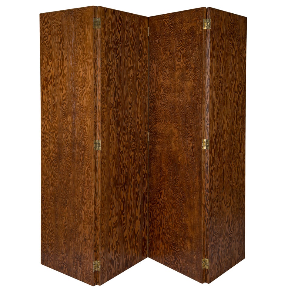 Screen Made of Oregon Pine by André Sornay For Sale