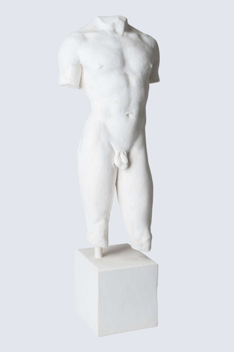 Plaster sculpture of Apollo.
