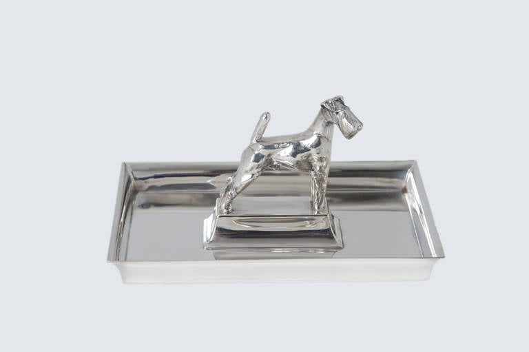 Silvered Metal Tray by Christofle
