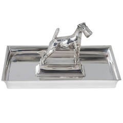 Silvered Metal Tray by Christofle