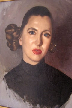Portrait Painting of a Young Woman signed Paul Longenecker, American 1954