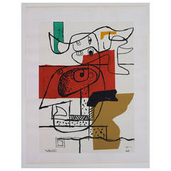 Le Corbusier "Deux Têtes" (Two Heads) Serigraph 1960