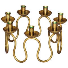 Josef Frank style brass candelabra